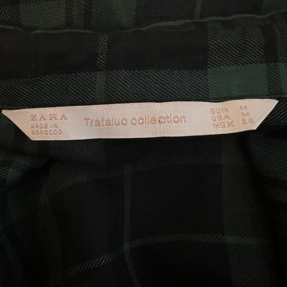 Zara Asymmetrical Plaid Button Down - Picture 2 of 9